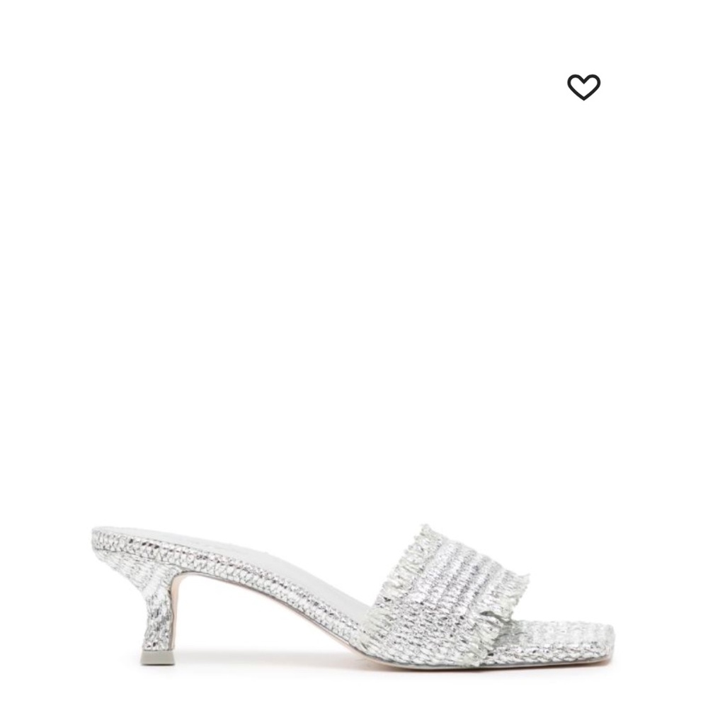 Cult Gia 60 mm interwoven metallic mules